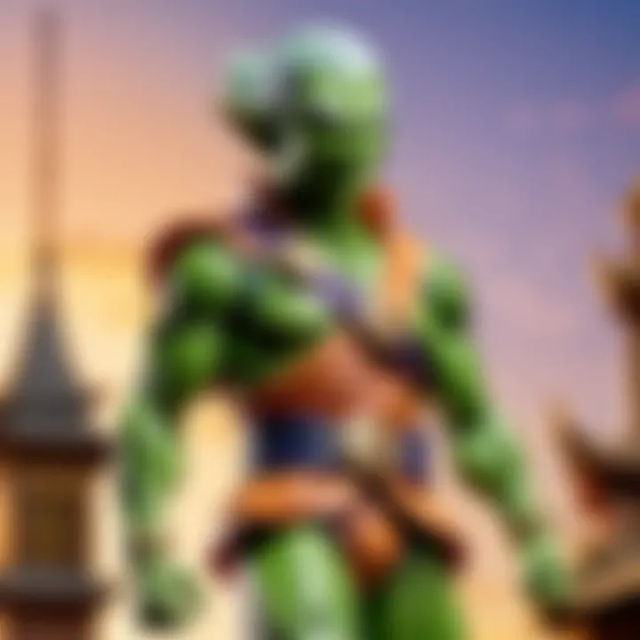 The evolution of Piccolo figures displayed side by side to highlight changes over the years.