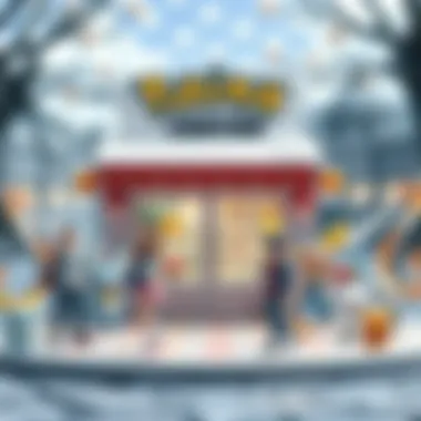 A Pokémon Center: Hub of Trainer Activity Pokémon Center in a bustling city, attracting trainers