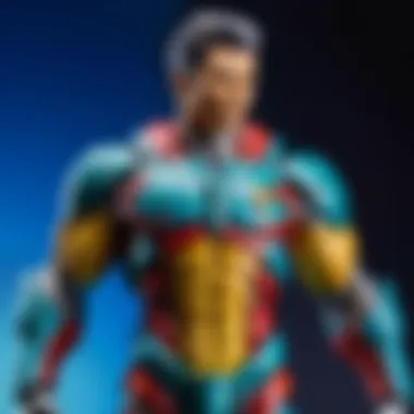 Inspecting Authenticity of Titan Figures A titan figure being meticulously inspected for authenticity by a collector