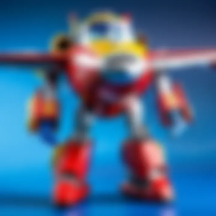 Illustration highlighting the top-rated Super Wings character toy of the year