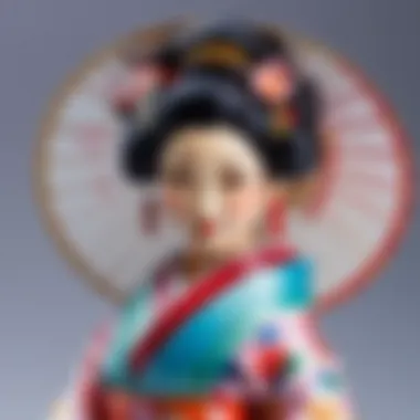 Traditional Japanese Geisha Doll Figurine