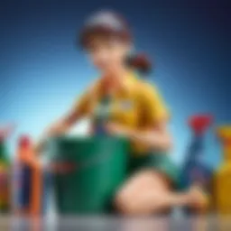 Efficiently Organized Cleaning Supplies
