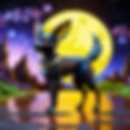 Elegant Umbreon Figure with Moonlight Glow