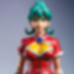 A detailed close-up of a meticulously crafted Banpresto statue showcasing vibrant colors and dynamic poses.