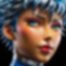 A close-up view of super alloys showcasing their intricate microstructure.