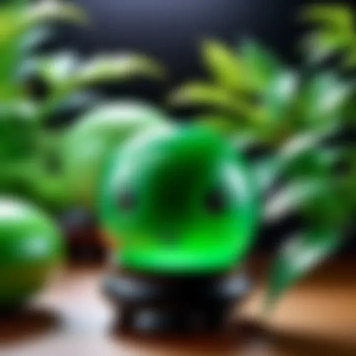 Green Otamatone in various colors and sizes