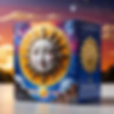 Artistic depiction of a vibrant Sun and Moon Booster Box design