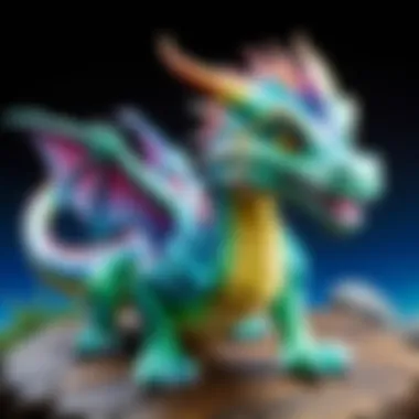 Mystical Iridescent Dragon Companion Whimsical dragon plushie with iridescent scales