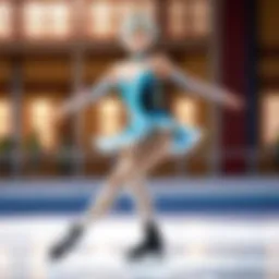 A captivating scene from 'Yuri on Ice' showcasing the grace of figure skating.