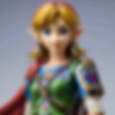 Intricate details of Zelda figure